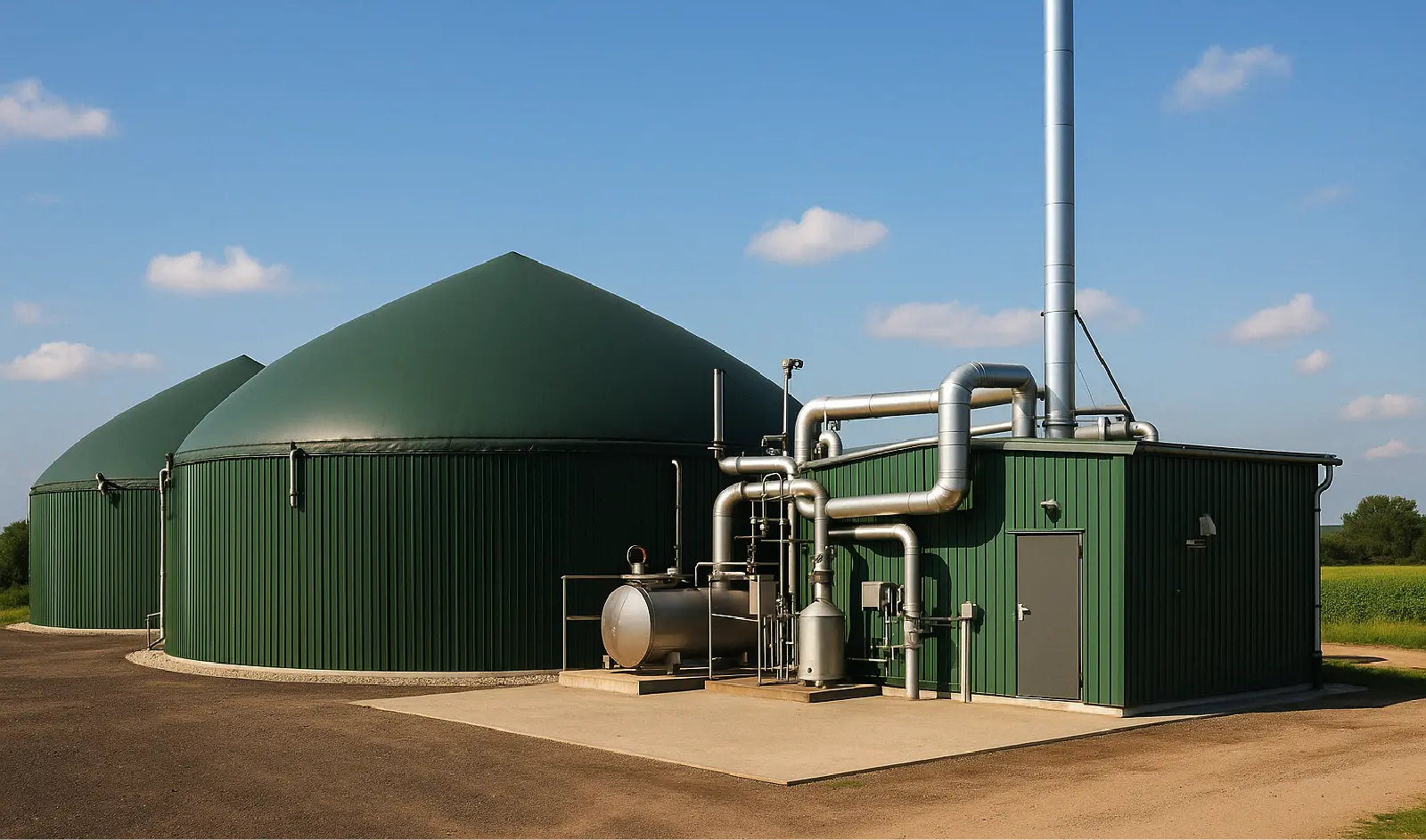 nachhaltige Energieerzeugung in einer Biogasanlage